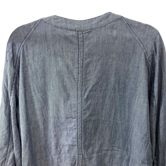 Sandwich • Cotton Linen Snap-Front Tunic Dress with Pockets Size 40 - Picture 4 of 9